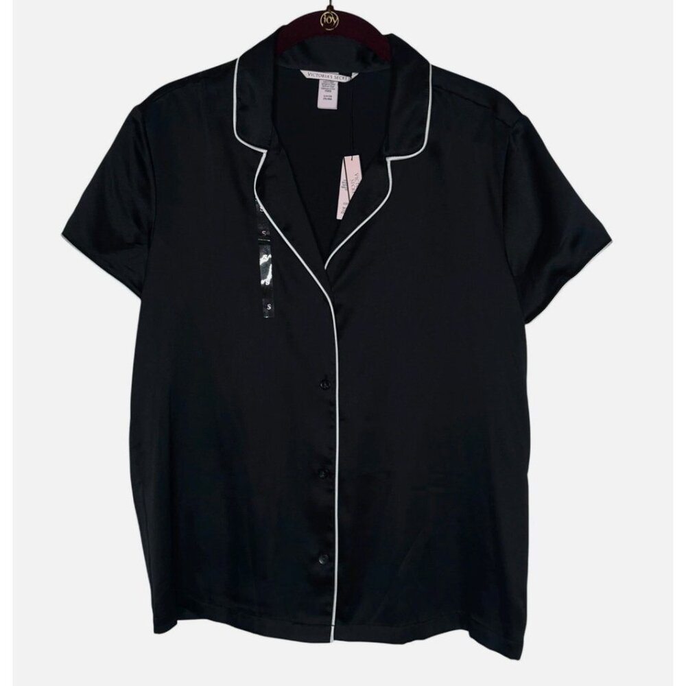 Victoria's Secret 3 Piece Set Black Wrap Robe Size M/L Shorts Pajama Set Size S - Picture 4 of 7
